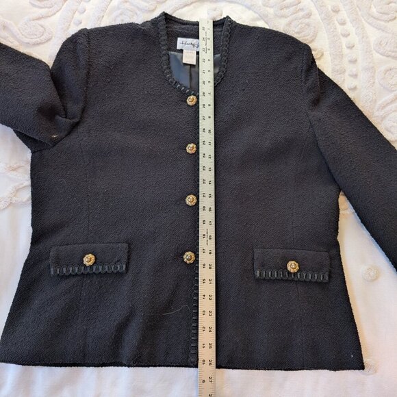 VINTAGE Henry Lee black blazer 16 jacket gold buttons EUC - Picture 7 of 9